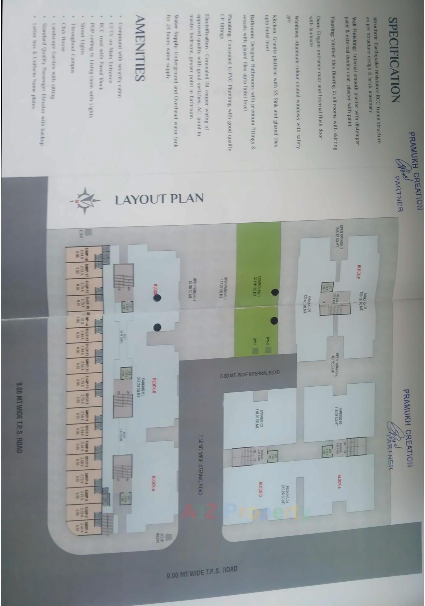 Layout of real estate project Nilkanth Sky located at Bapod, Vadodara, Gujarat