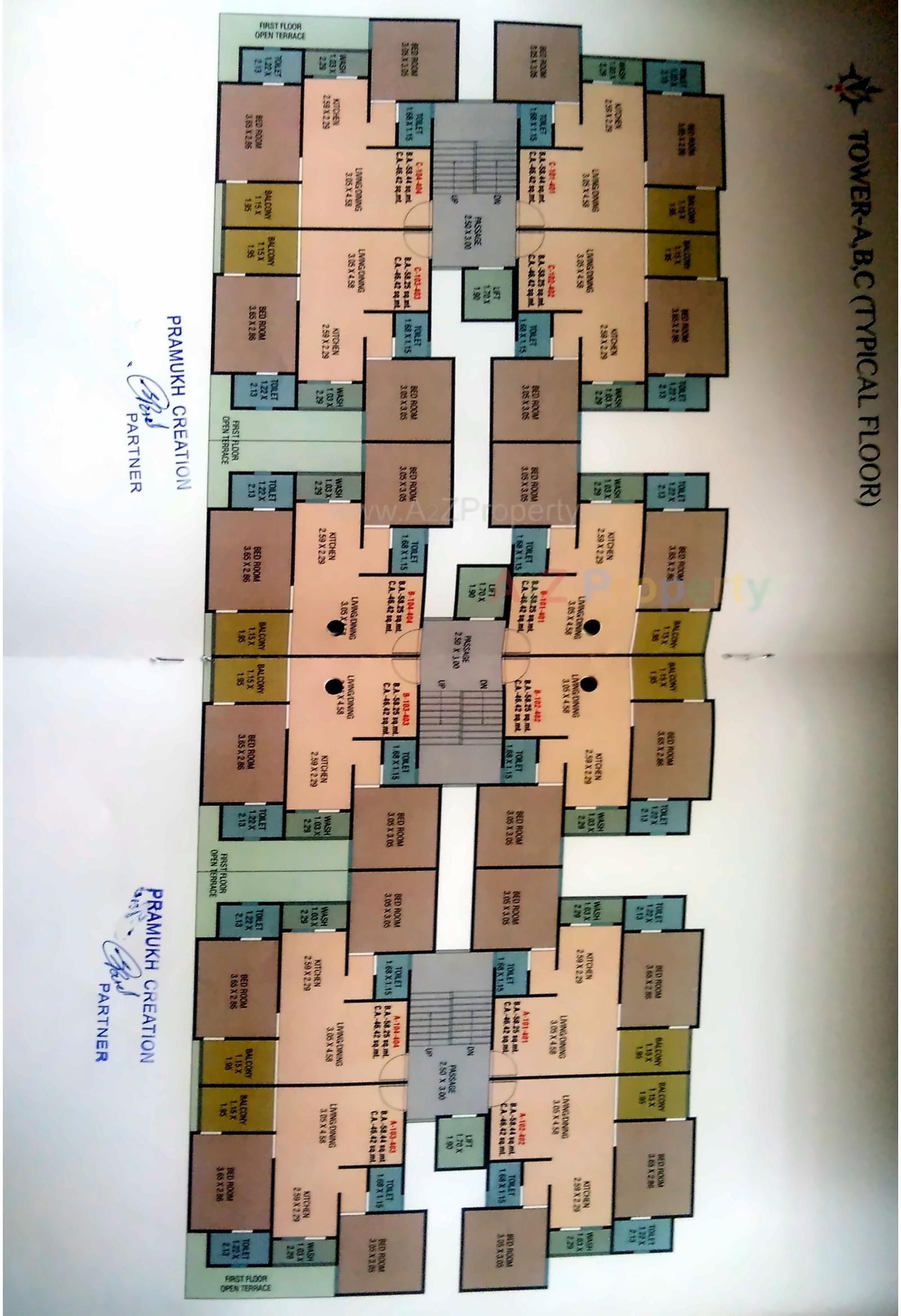 Layout of real estate project Nilkanth Sky located at Bapod, Vadodara, Gujarat