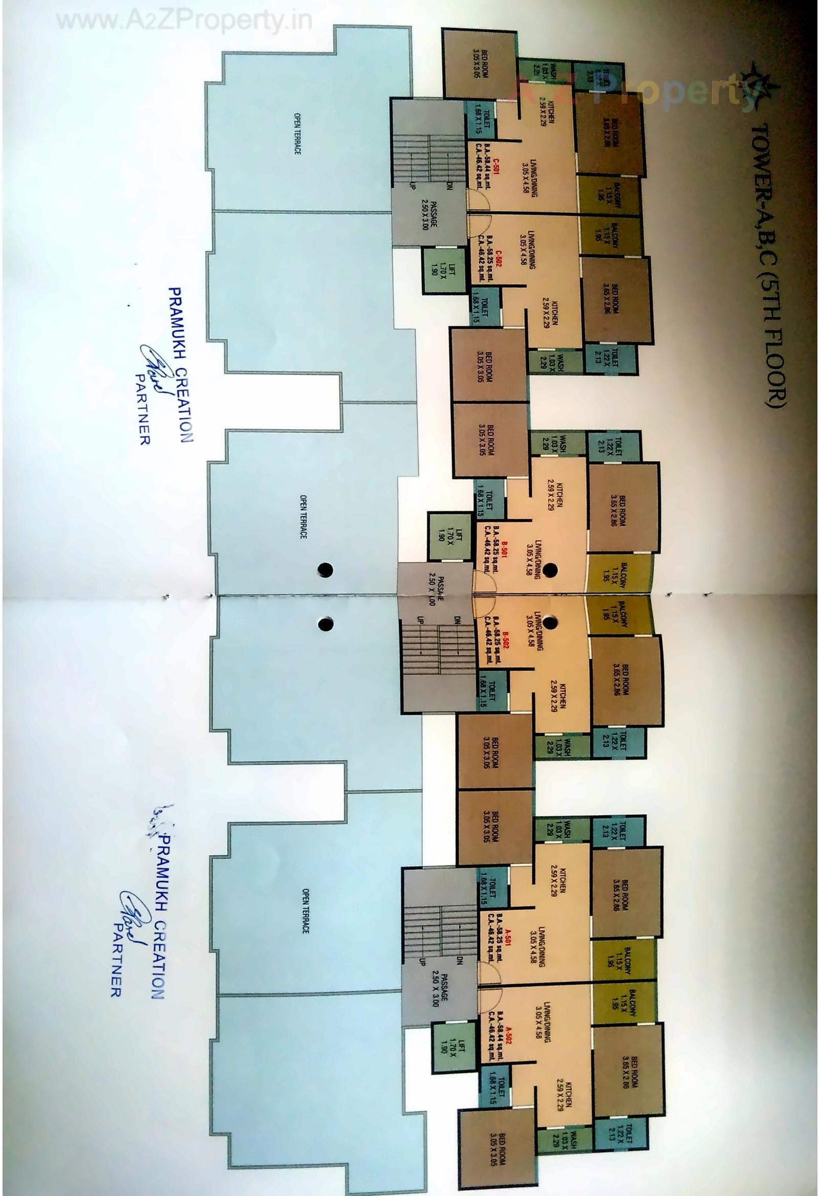 Layout of real estate project Nilkanth Sky located at Bapod, Vadodara, Gujarat