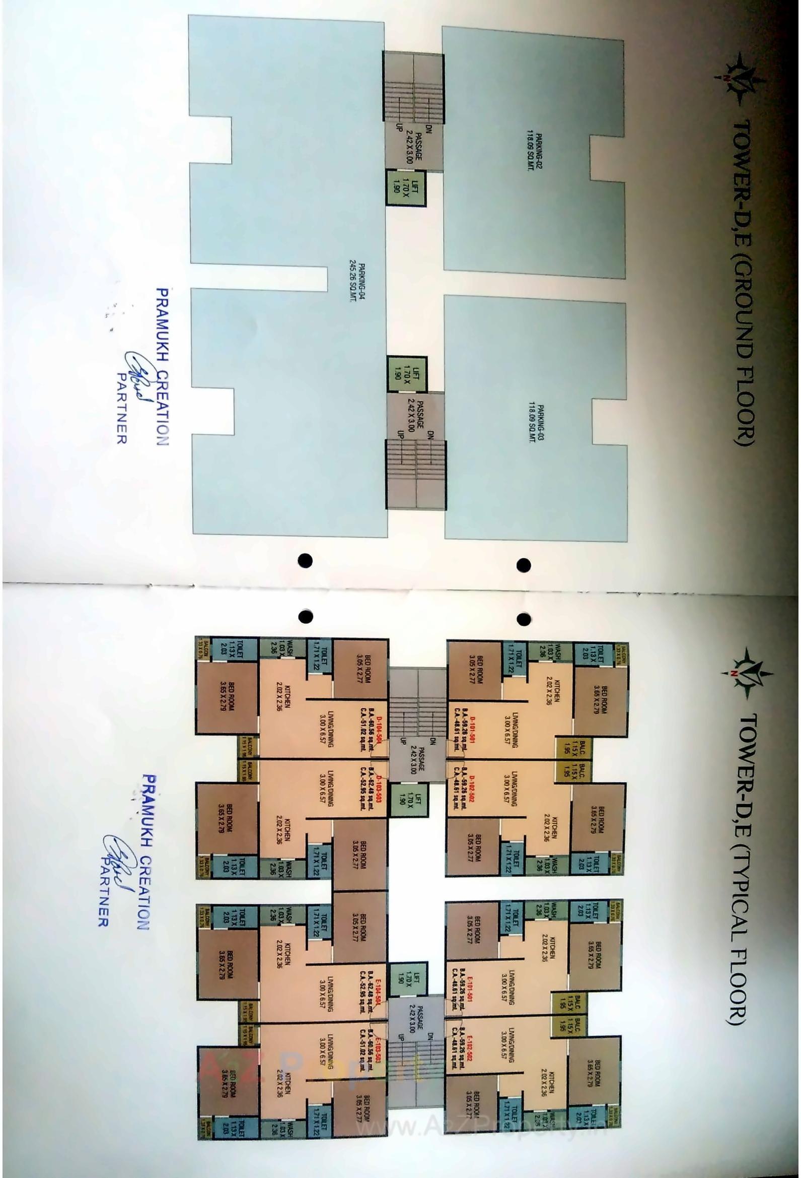 Layout of real estate project Nilkanth Sky located at Bapod, Vadodara, Gujarat