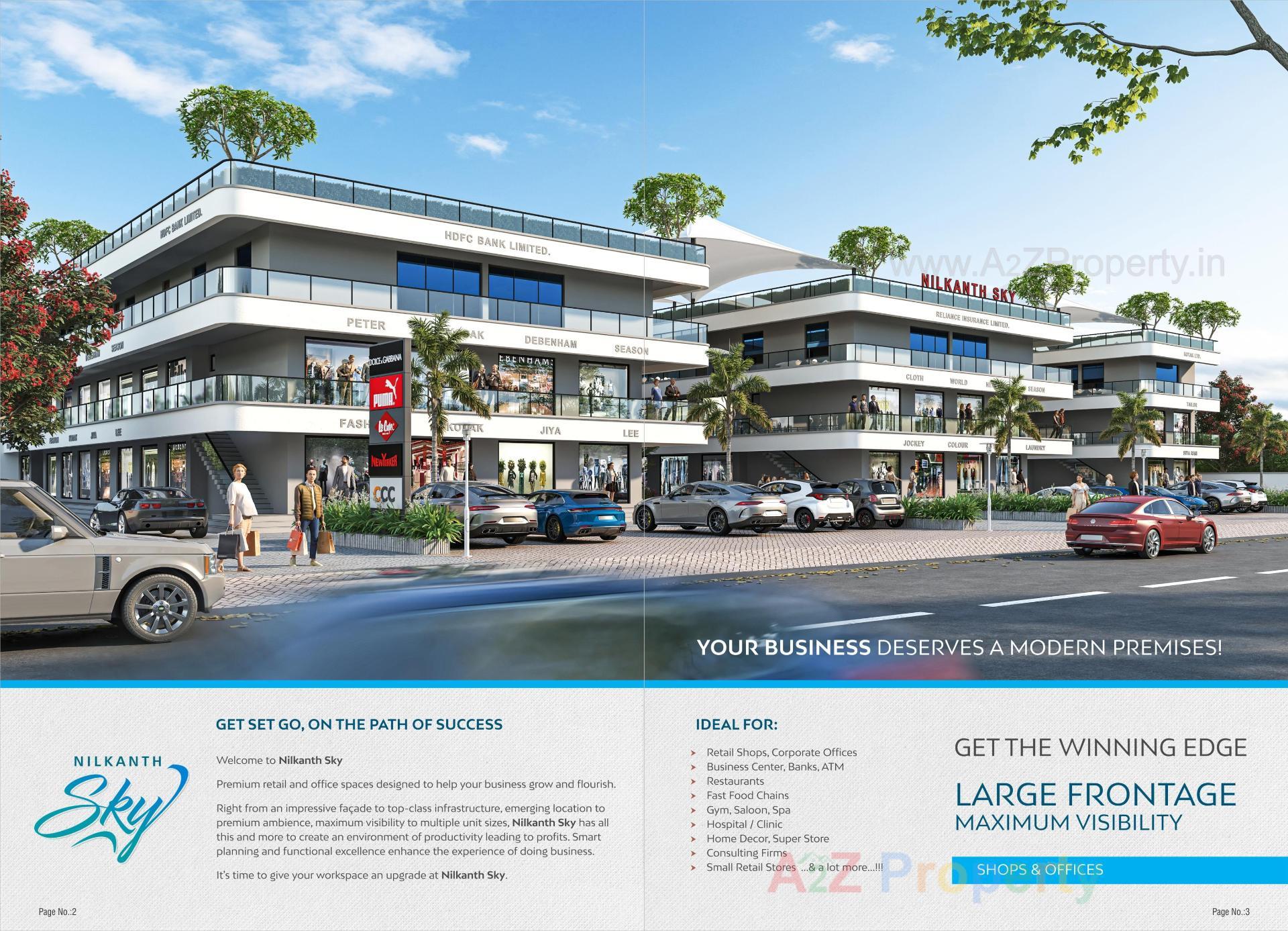 3D Elevation of real estate project Nilkanth Sky located at Karjan, Vadodara, Gujarat