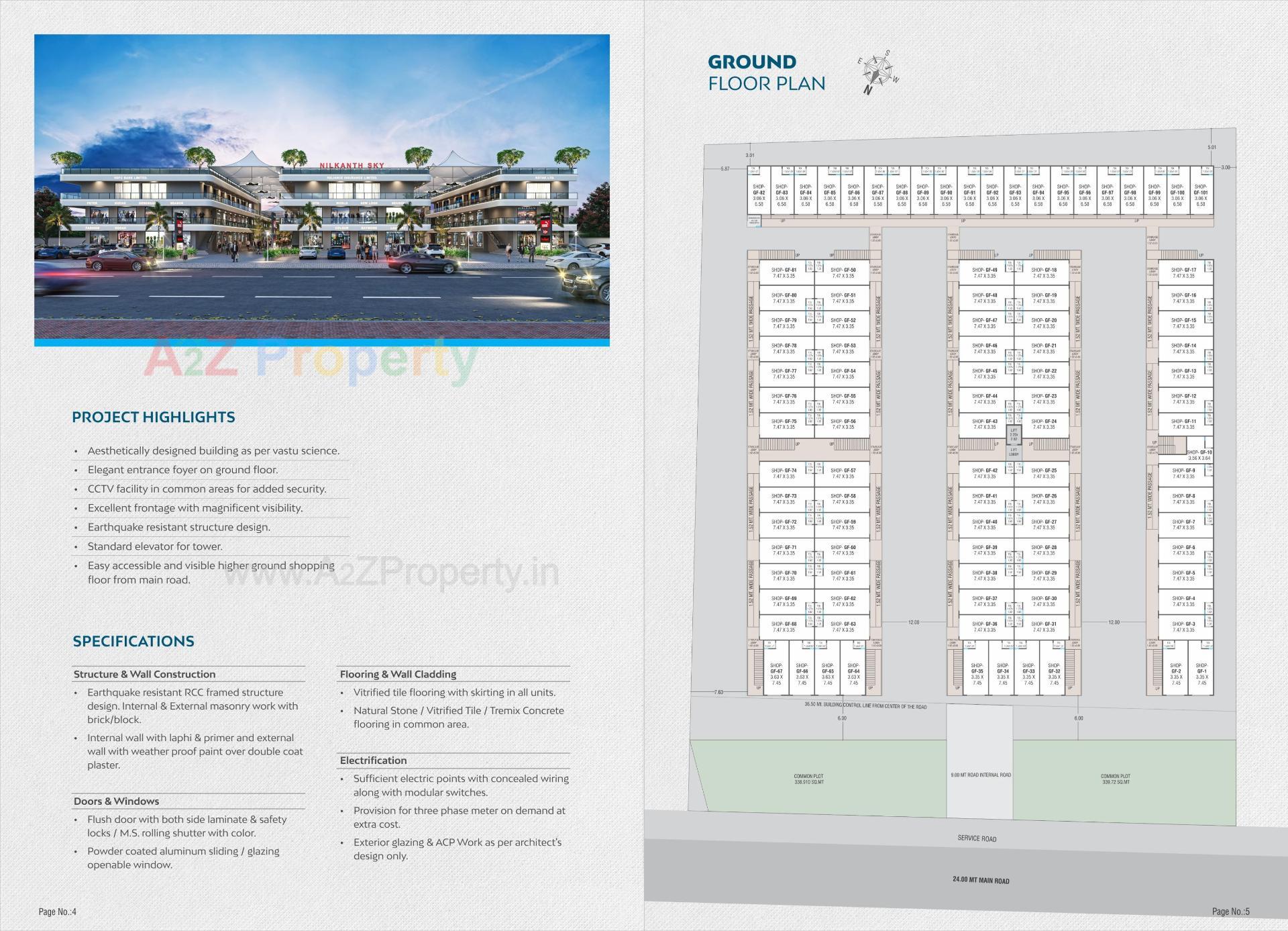 Layout of real estate project Nilkanth Sky located at Karjan, Vadodara, Gujarat
