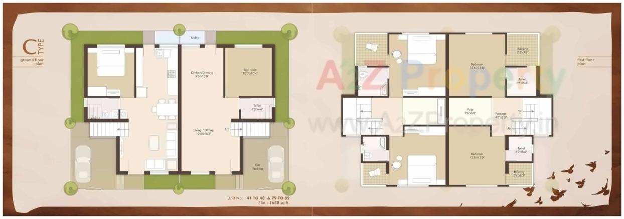 Layout of real estate project Nirant Residency located at Kapurai, Vadodara, Gujarat