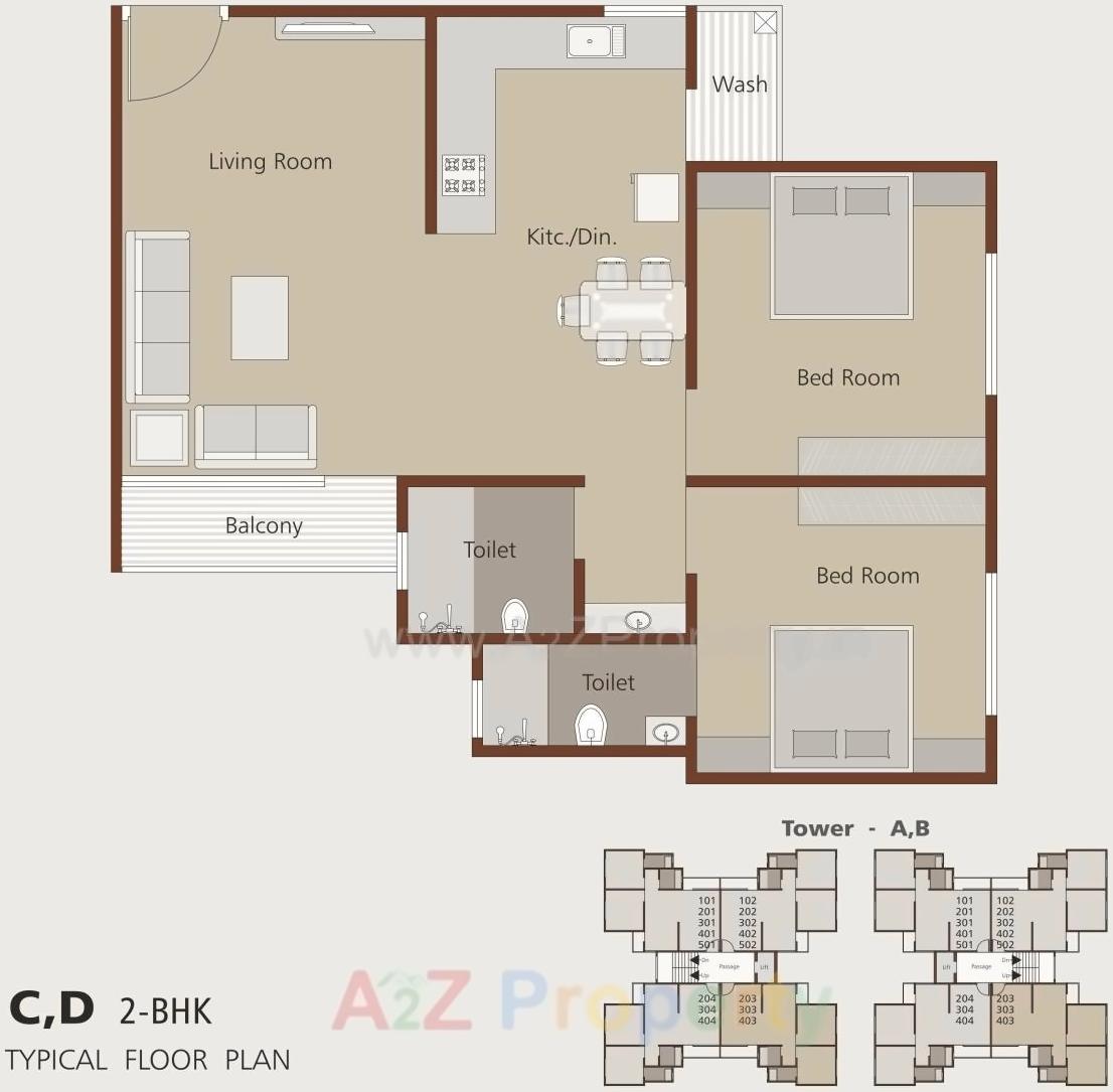Layout of real estate project Madhav Resi Cum Plaza located at Sayajipura, Vadodara, Gujarat