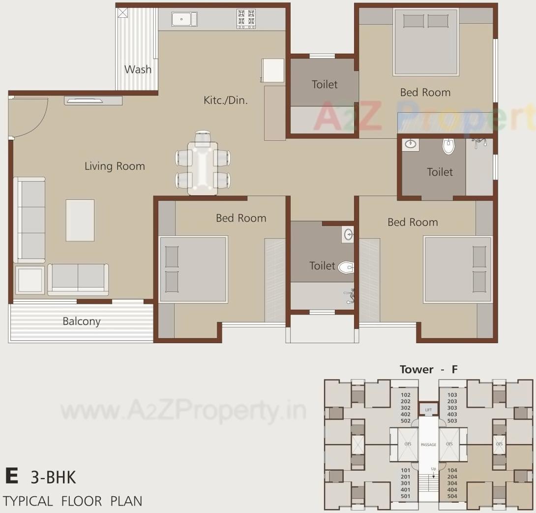 Layout of real estate project Madhav Resi Cum Plaza located at Sayajipura, Vadodara, Gujarat