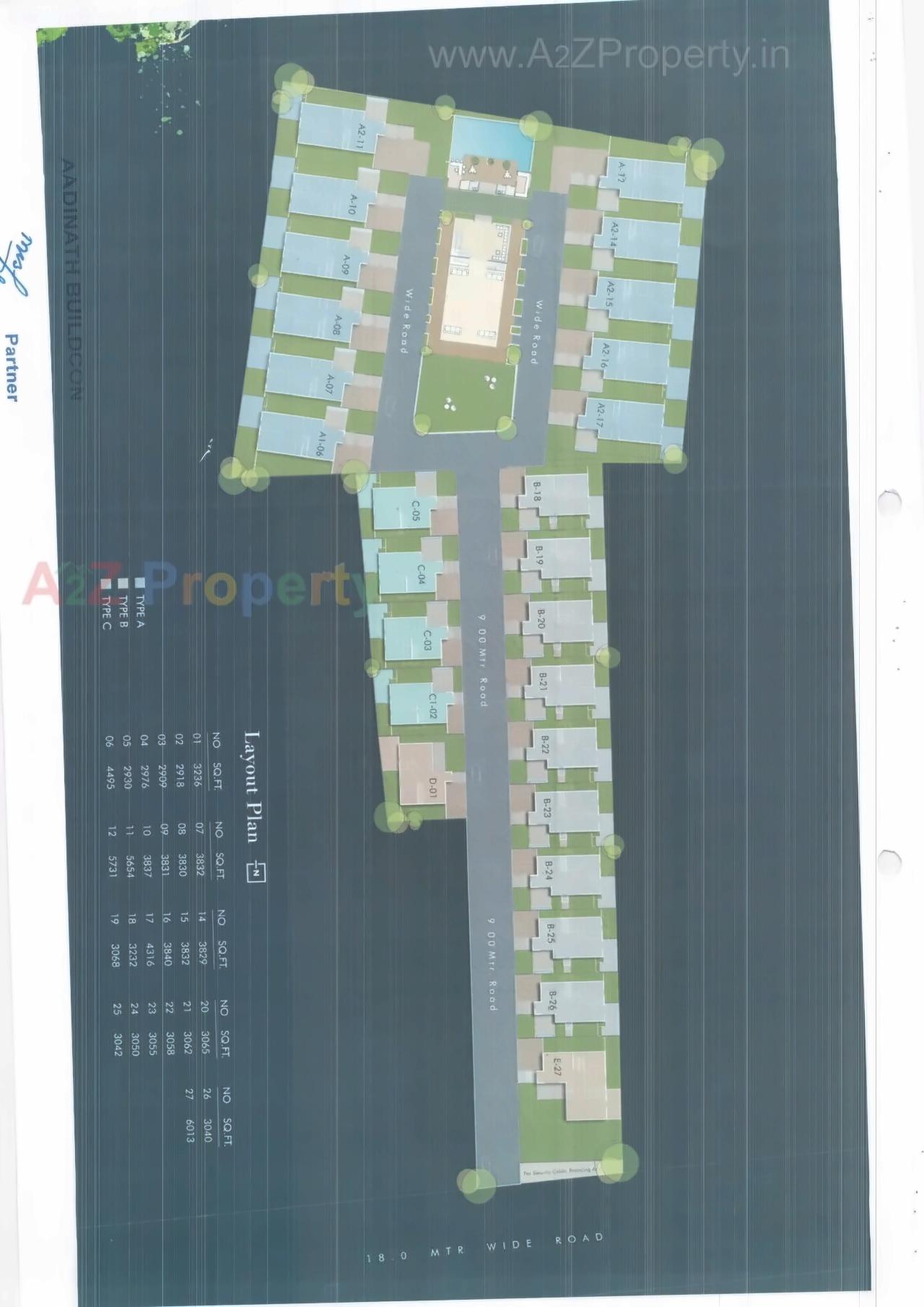 Layout of real estate project Nirvaanta located at Sevasi, Vadodara, Gujarat