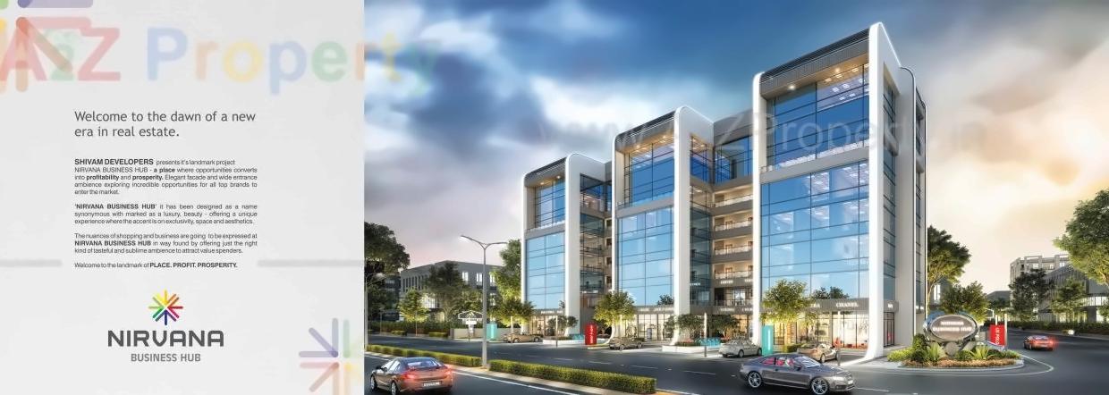 3D Elevation of real estate project Nirvana Business Hub located at Bhayli, Vadodara, Gujarat