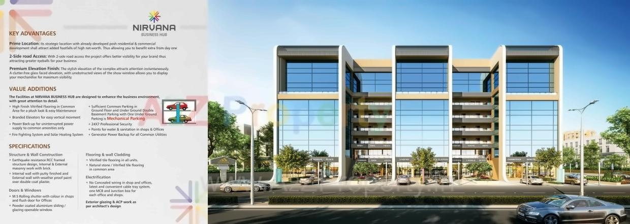 3D Elevation of real estate project Nirvana Business Hub located at Bhayli, Vadodara, Gujarat