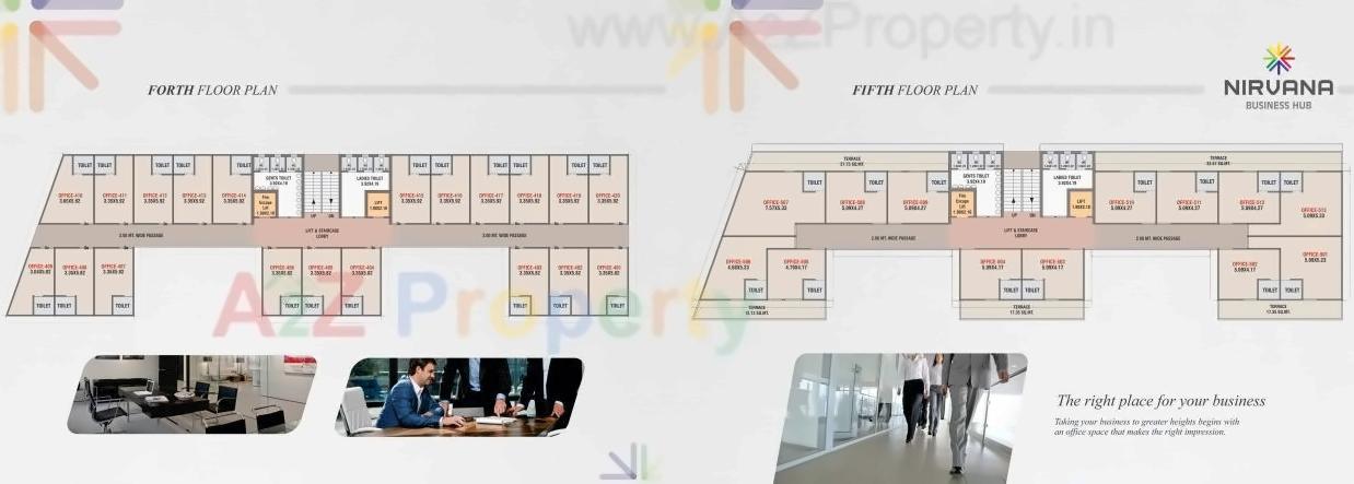Layout of real estate project Nirvana Business Hub located at Bhayli, Vadodara, Gujarat