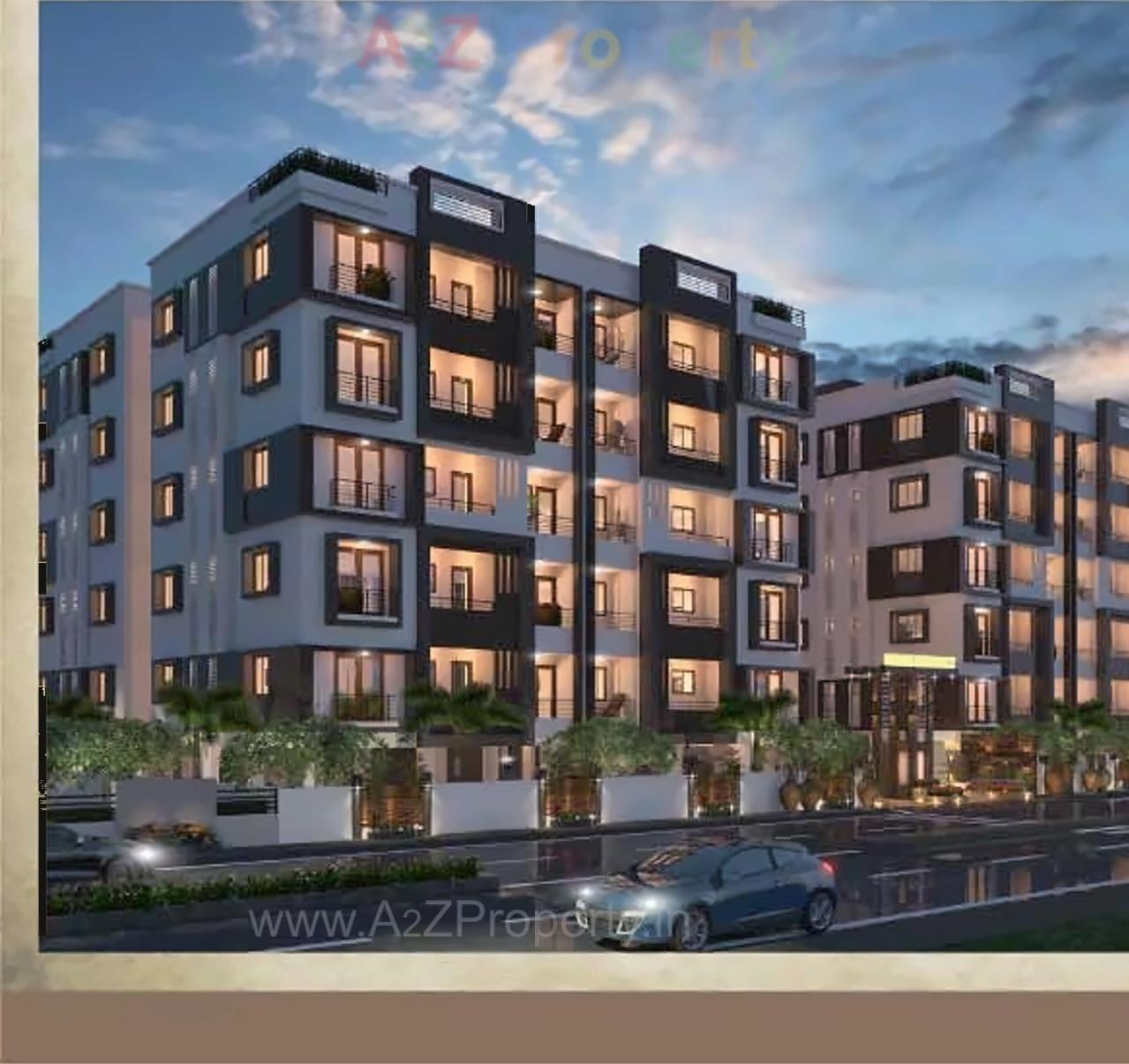 3D Elevation of real estate project Nisarag Residency located at Vadodara, Vadodara, Gujarat