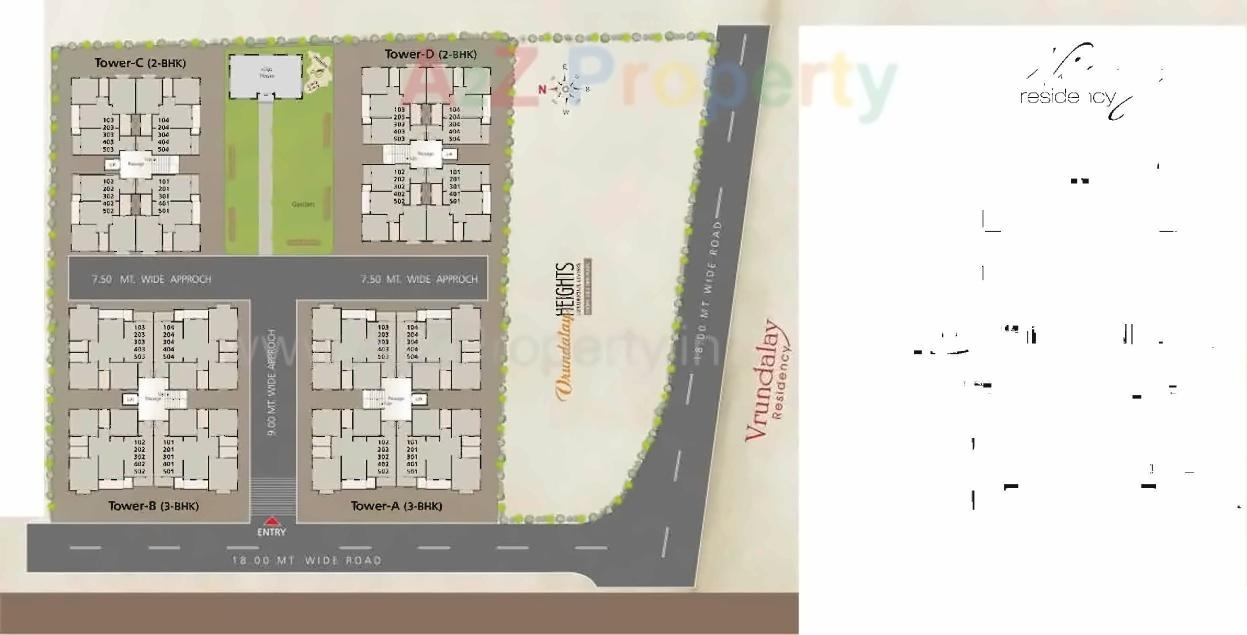 Layout of real estate project Nisarag Residency located at Vadodara, Vadodara, Gujarat