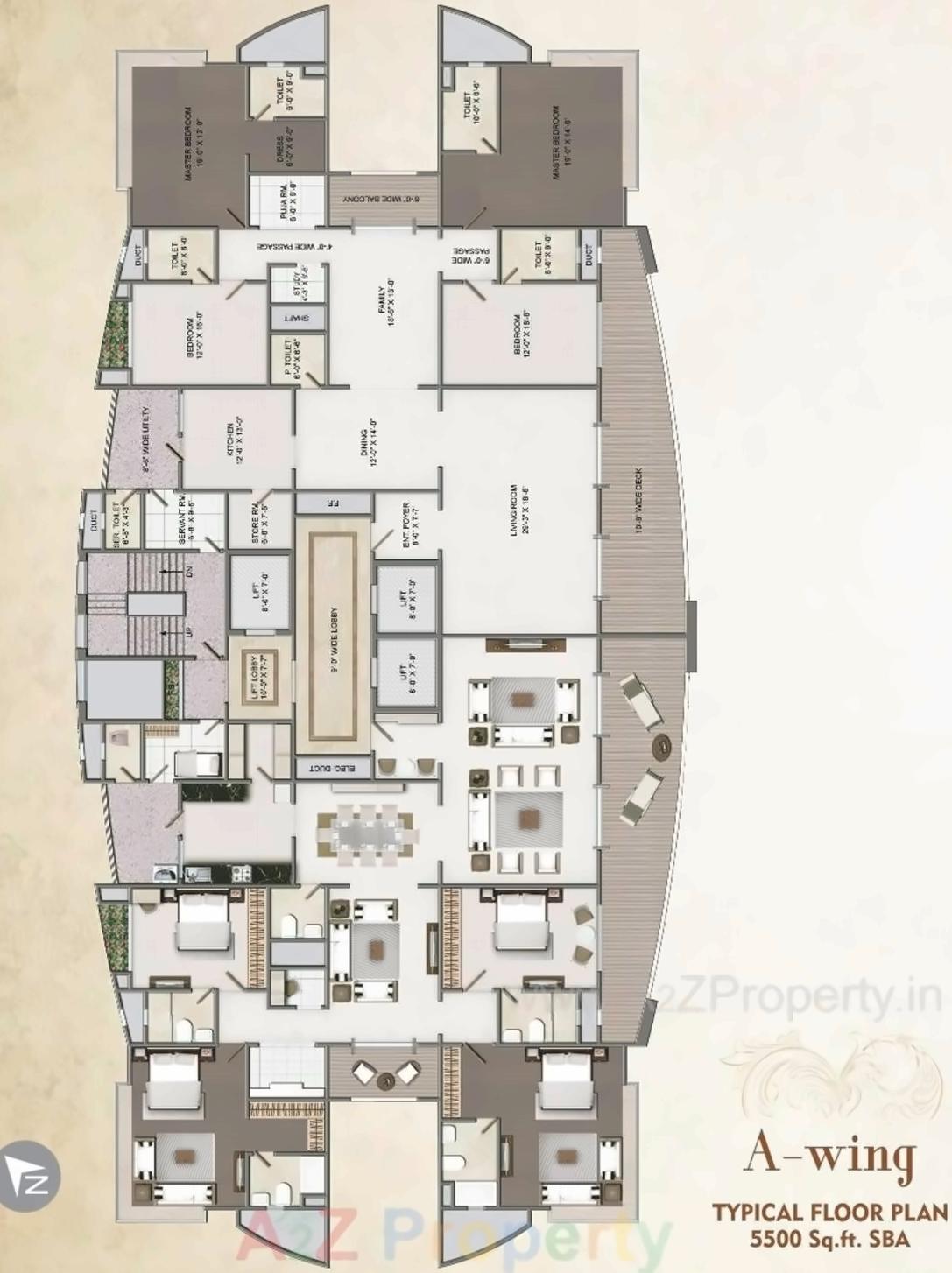 Layout of real estate project Northway The Address located at Kasba, Vadodara, Gujarat