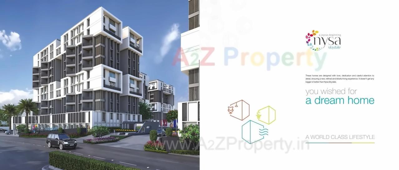 3D Elevation of real estate project Nysa Skydale located at Chhani, Vadodara, Gujarat