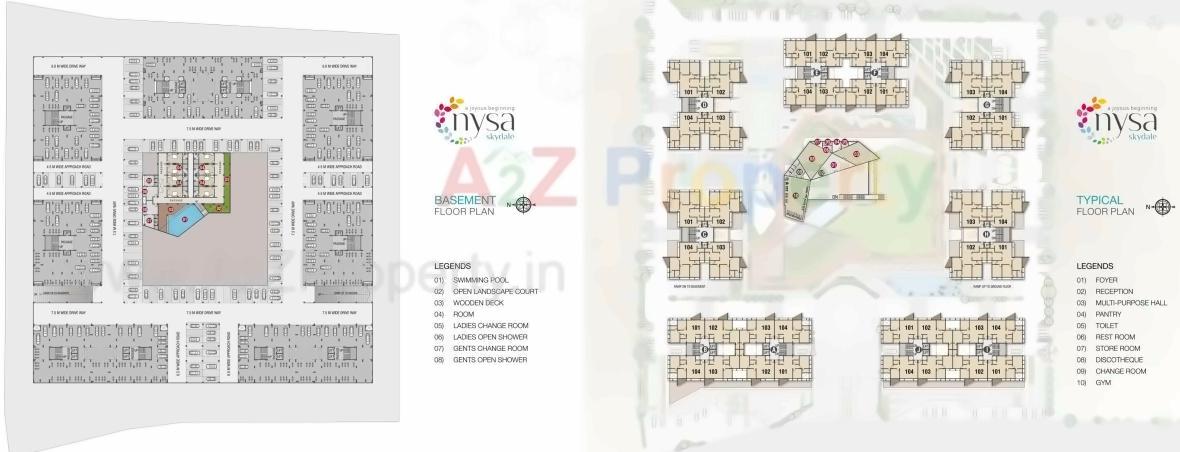 Layout of real estate project Nysa Skydale located at Chhani, Vadodara, Gujarat
