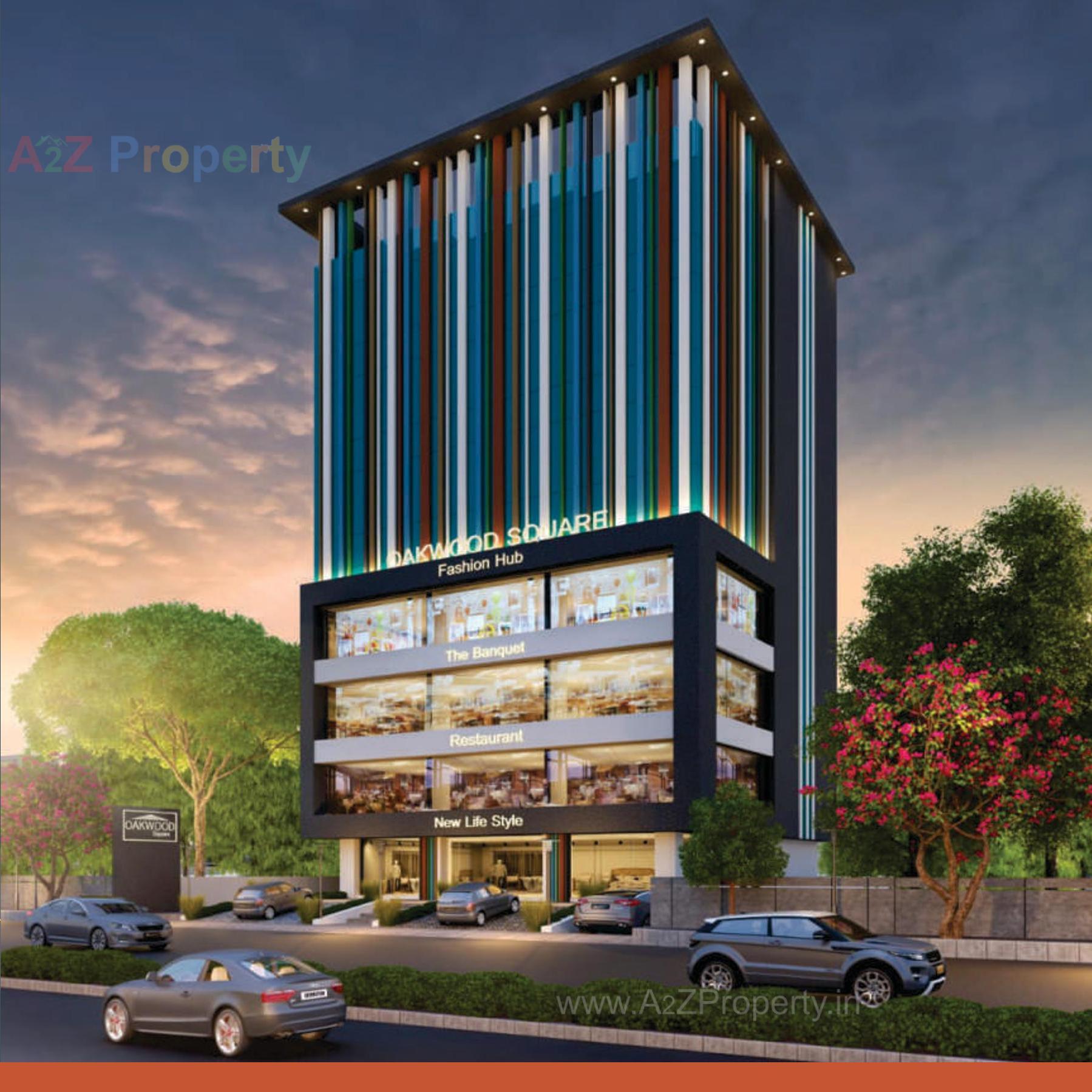 3D Elevation of real estate project Oakwood Square located at Nagarwada, Vadodara, Gujarat