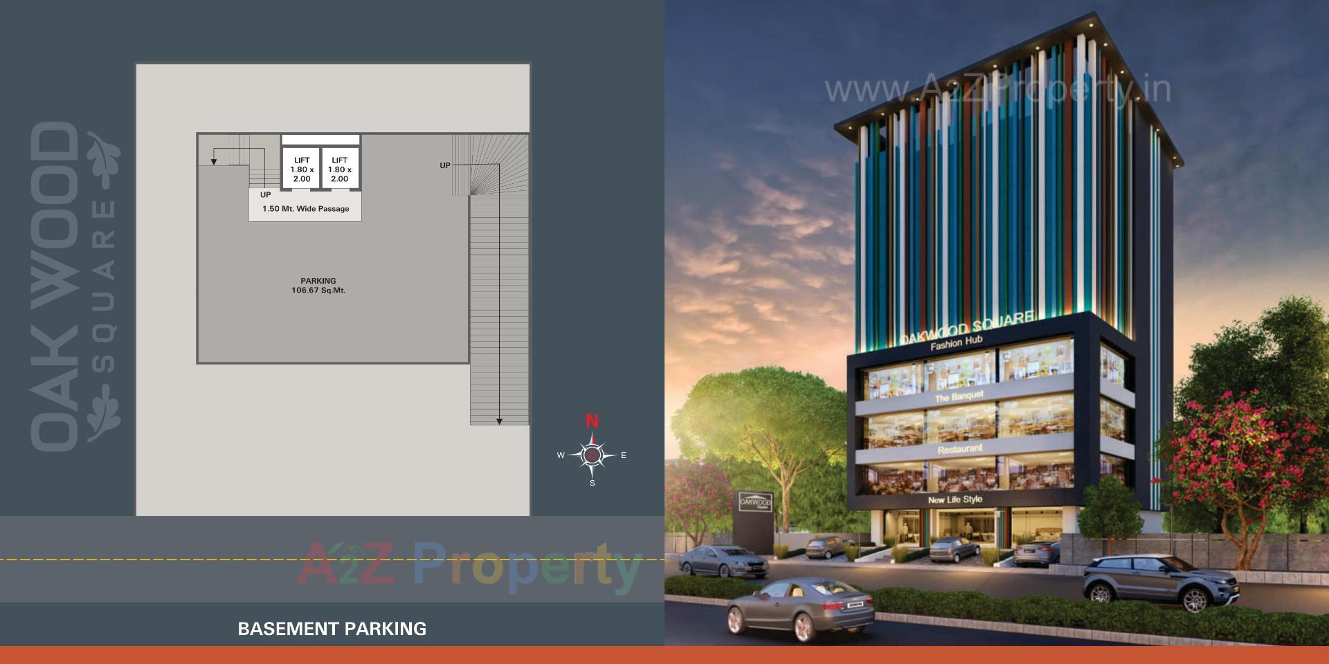 Layout of real estate project Oakwood Square located at Nagarwada, Vadodara, Gujarat