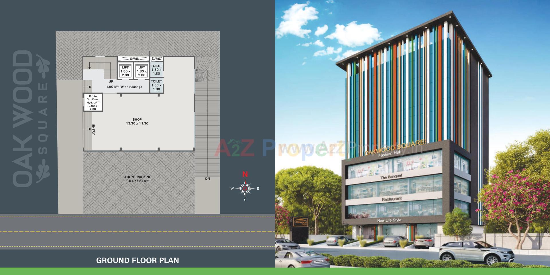  of real estate project Oakwood Square located at Nagarwada, Vadodara, Gujarat