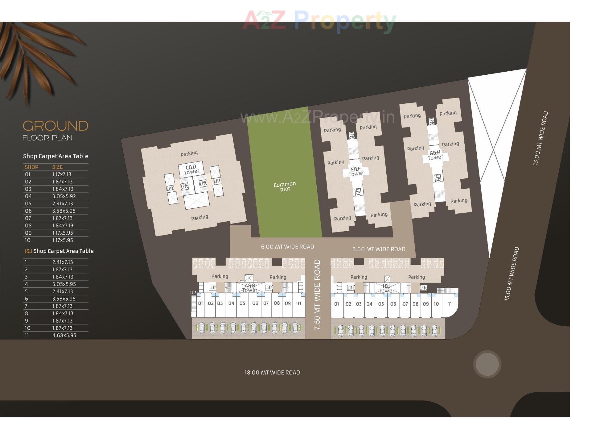 Layout of real estate project Om Aashtha located at Jambuva, Vadodara, Gujarat