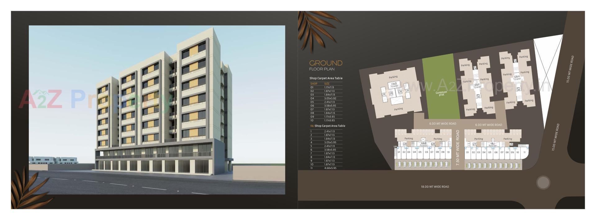 Layout of real estate project Om Aashtha located at Jambuva, Vadodara, Gujarat