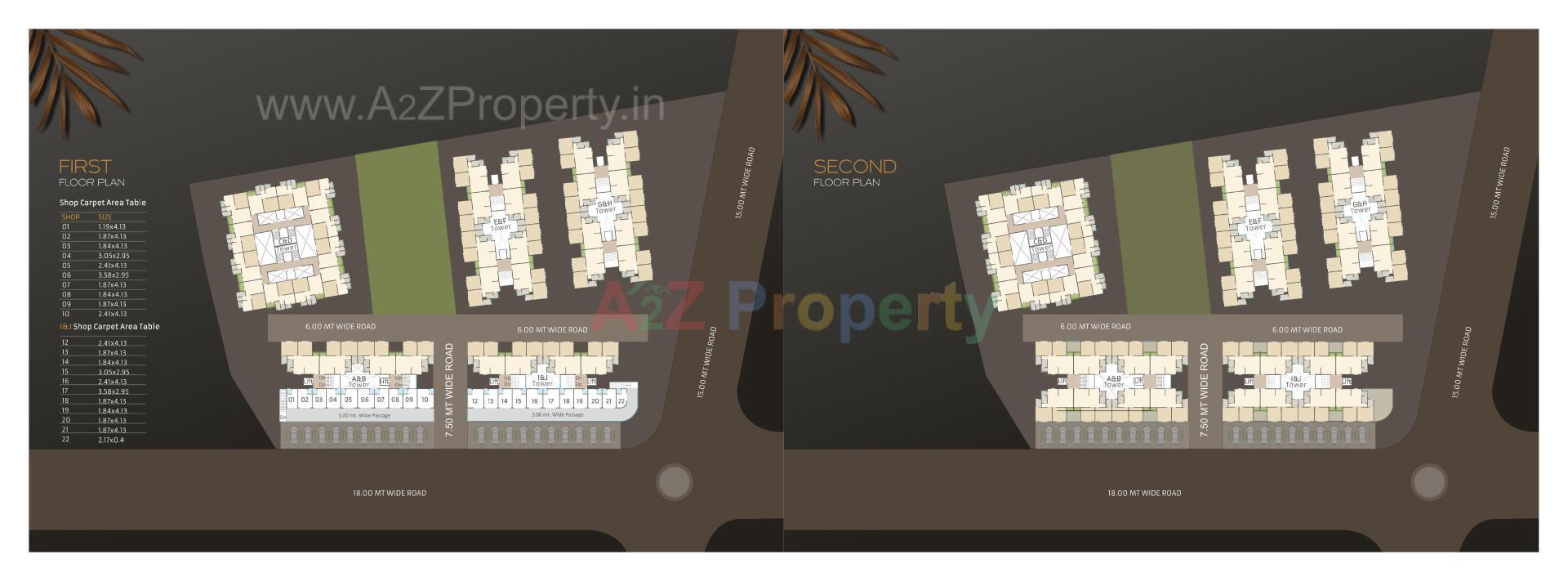 Layout of real estate project Om Aashtha located at Jambuva, Vadodara, Gujarat