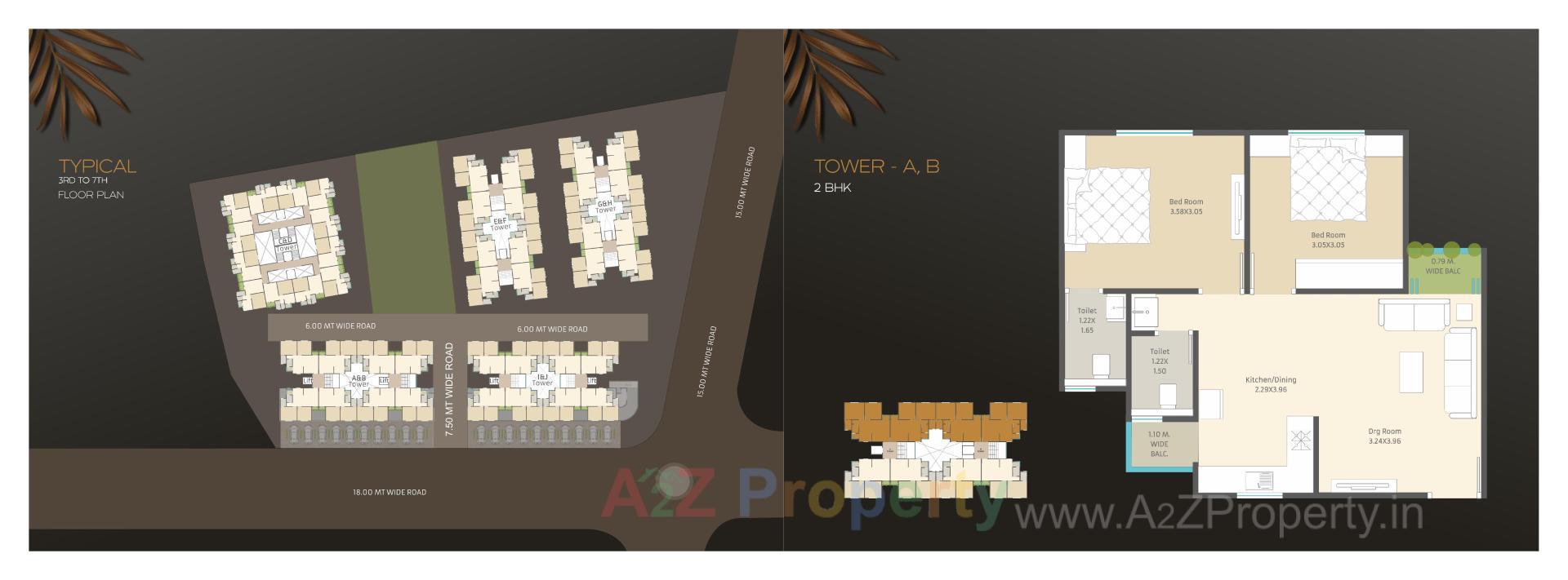 Layout of real estate project Om Aashtha located at Jambuva, Vadodara, Gujarat