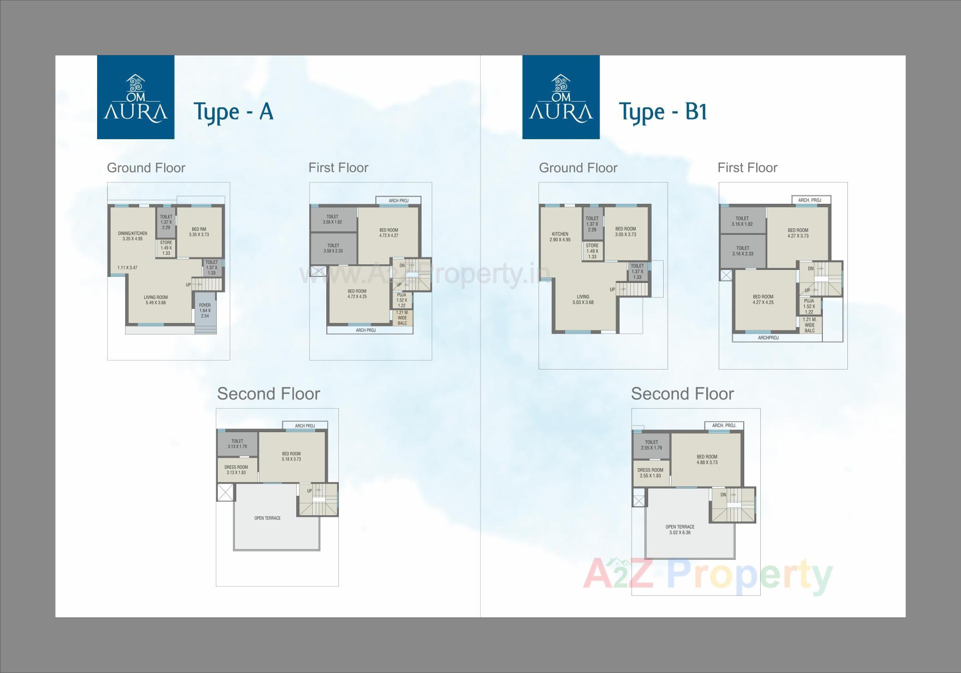 Layout of real estate project Om Aura located at Danteshwar, Vadodara, Gujarat