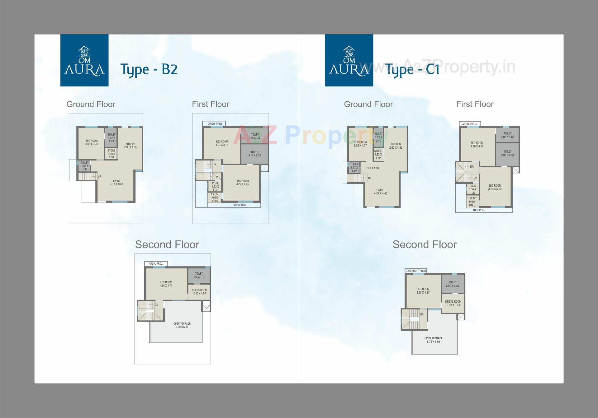 Layout of real estate project Om Aura located at Danteshwar, Vadodara, Gujarat