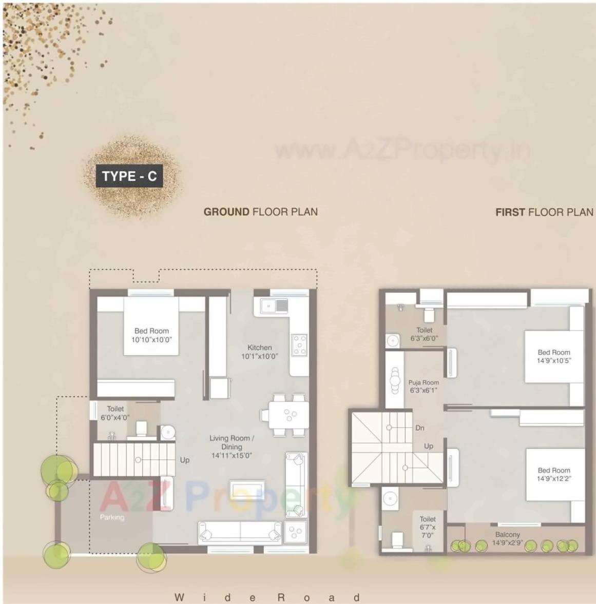 Layout of real estate project Om Bungalows located at Kapurai, Vadodara, Gujarat