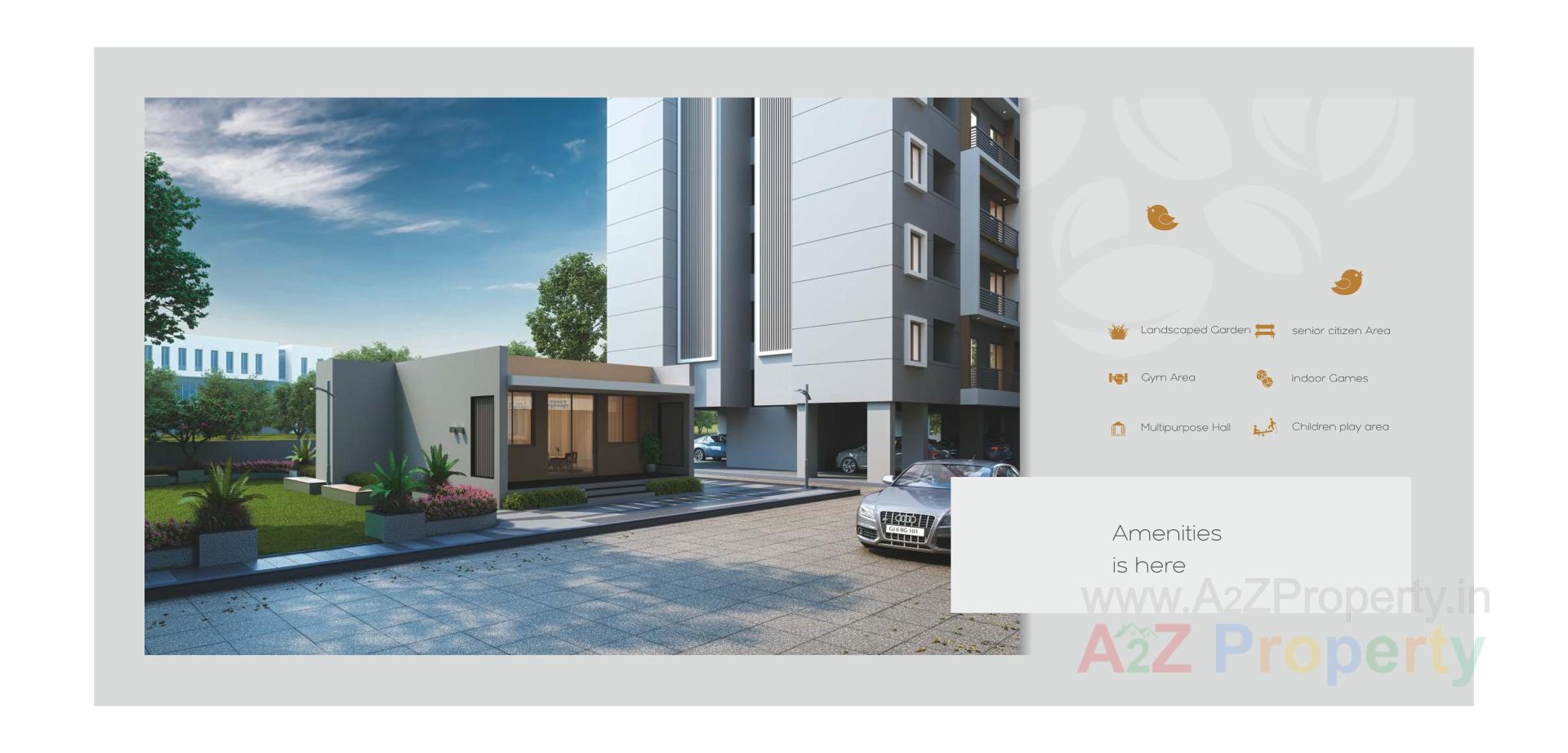 3D Elevation of real estate project Om Heights located at Bapod, Vadodara, Gujarat