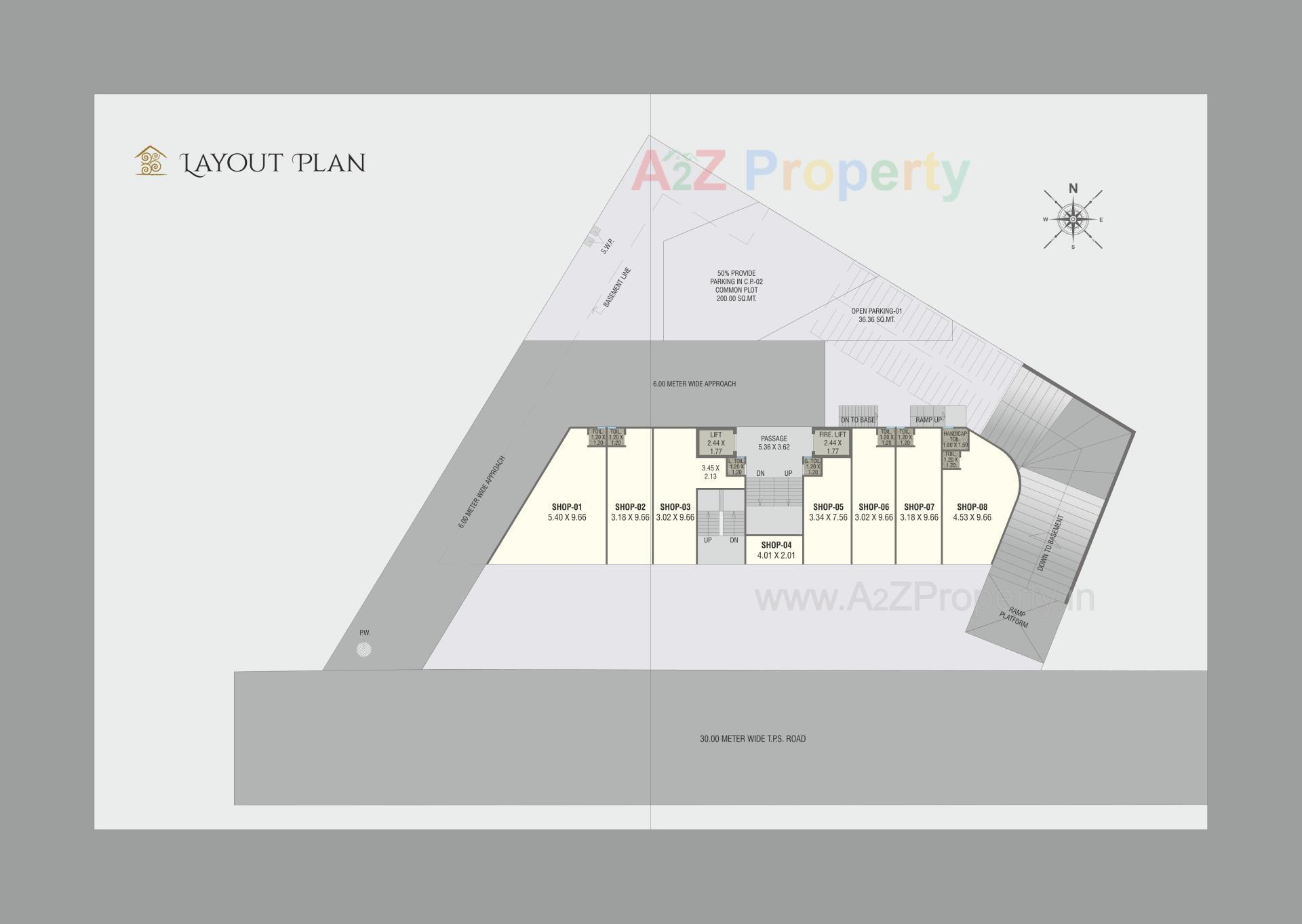 Layout of real estate project Om Orison located at Sama, Vadodara, Gujarat
