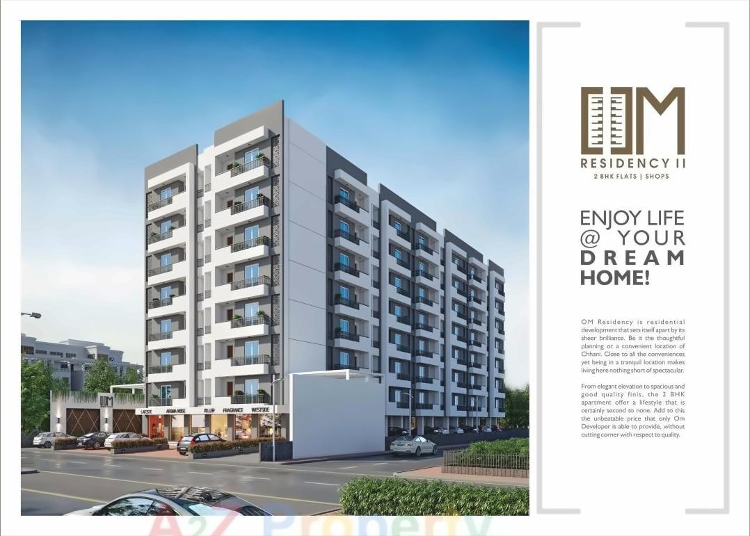 3D Elevation of real estate project Om Residency Ii located at Gorva, Vadodara, Gujarat