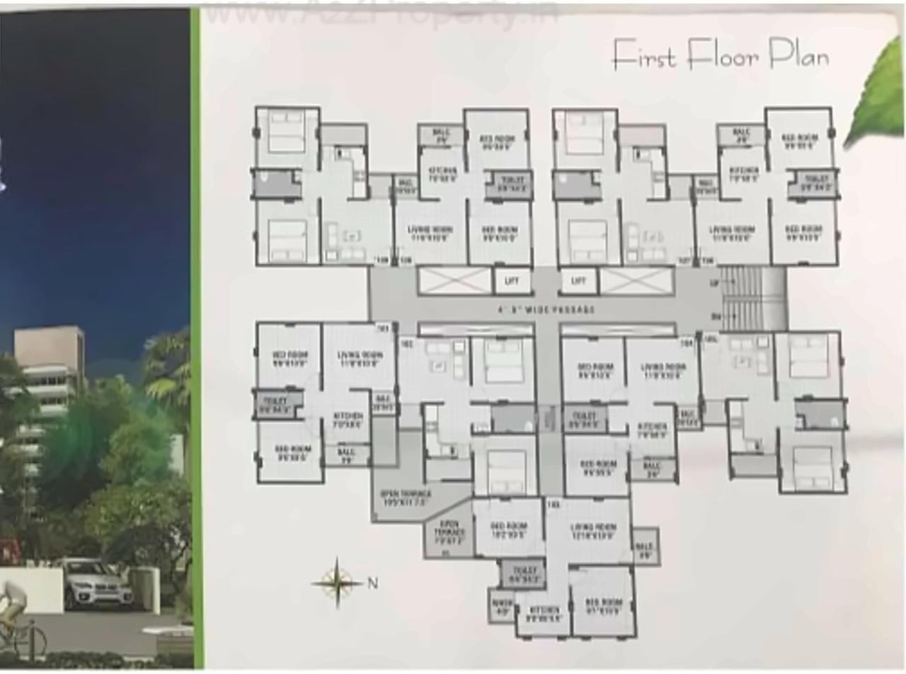 Layout of real estate project Om Residency located at Gorva, Vadodara, Gujarat