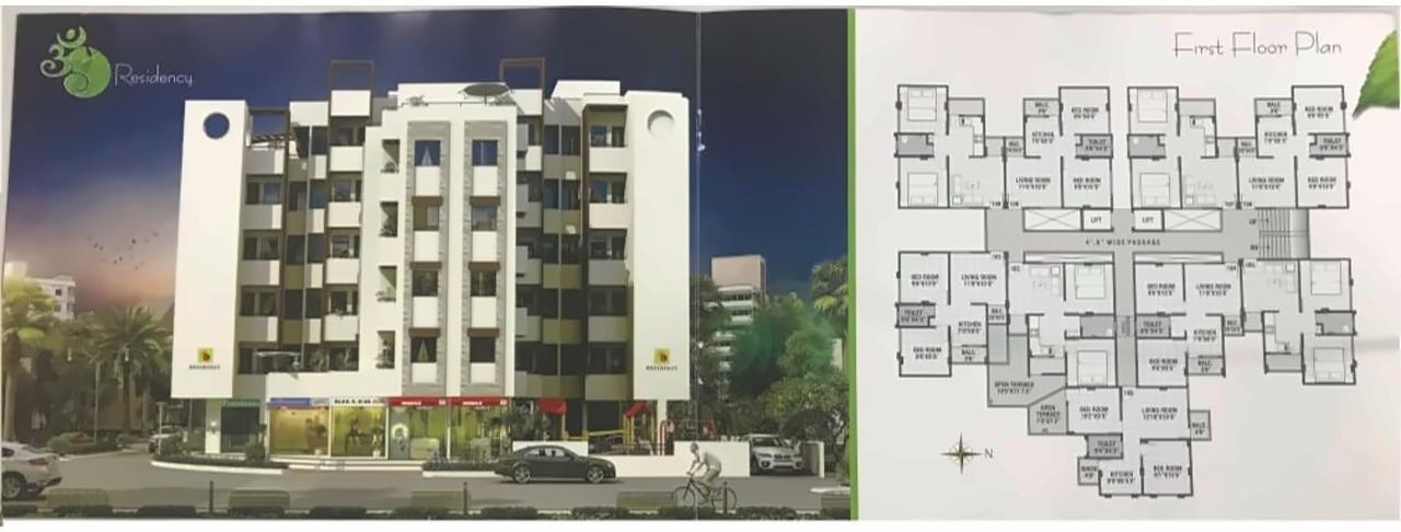 Layout of real estate project Om Residency located at Gorva, Vadodara, Gujarat