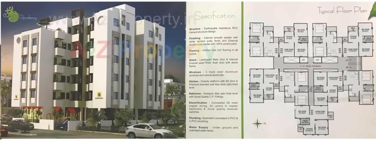 Layout of real estate project Om Residency located at Gorva, Vadodara, Gujarat