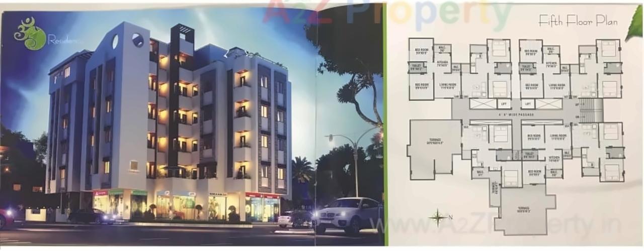 Layout of real estate project Om Residency located at Gorva, Vadodara, Gujarat