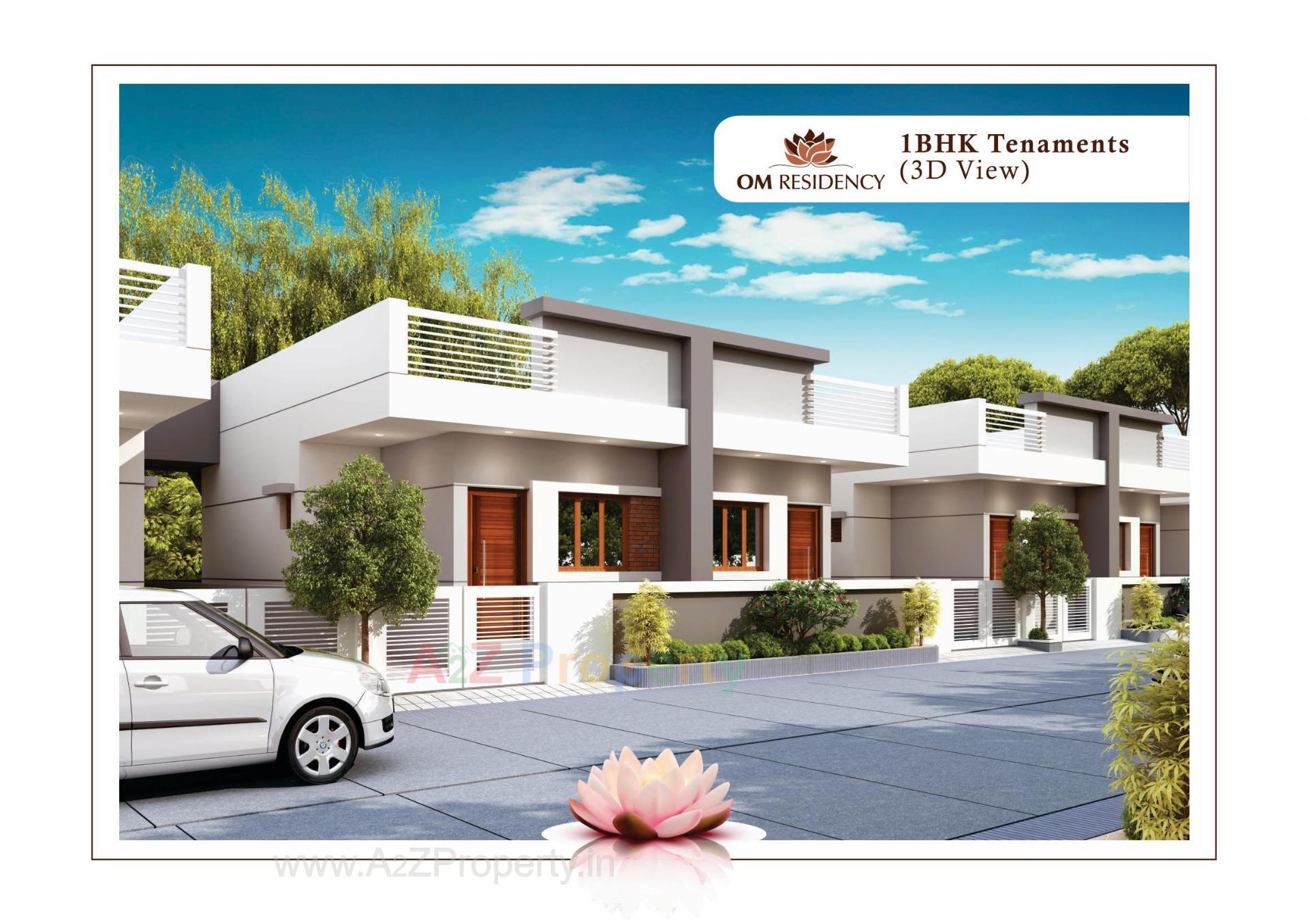 3D Elevation of real estate project Om Residency located at Varnama, Vadodara, Gujarat