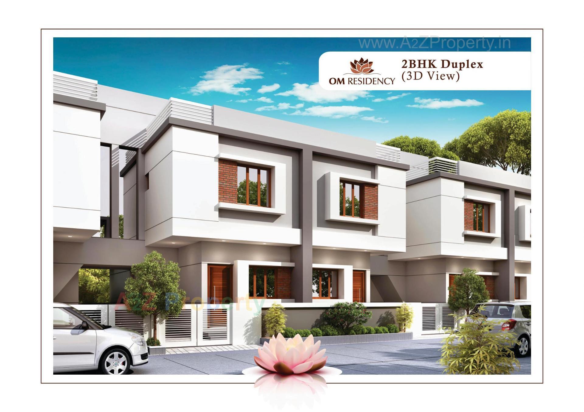 3D Elevation of real estate project Om Residency located at Varnama, Vadodara, Gujarat
