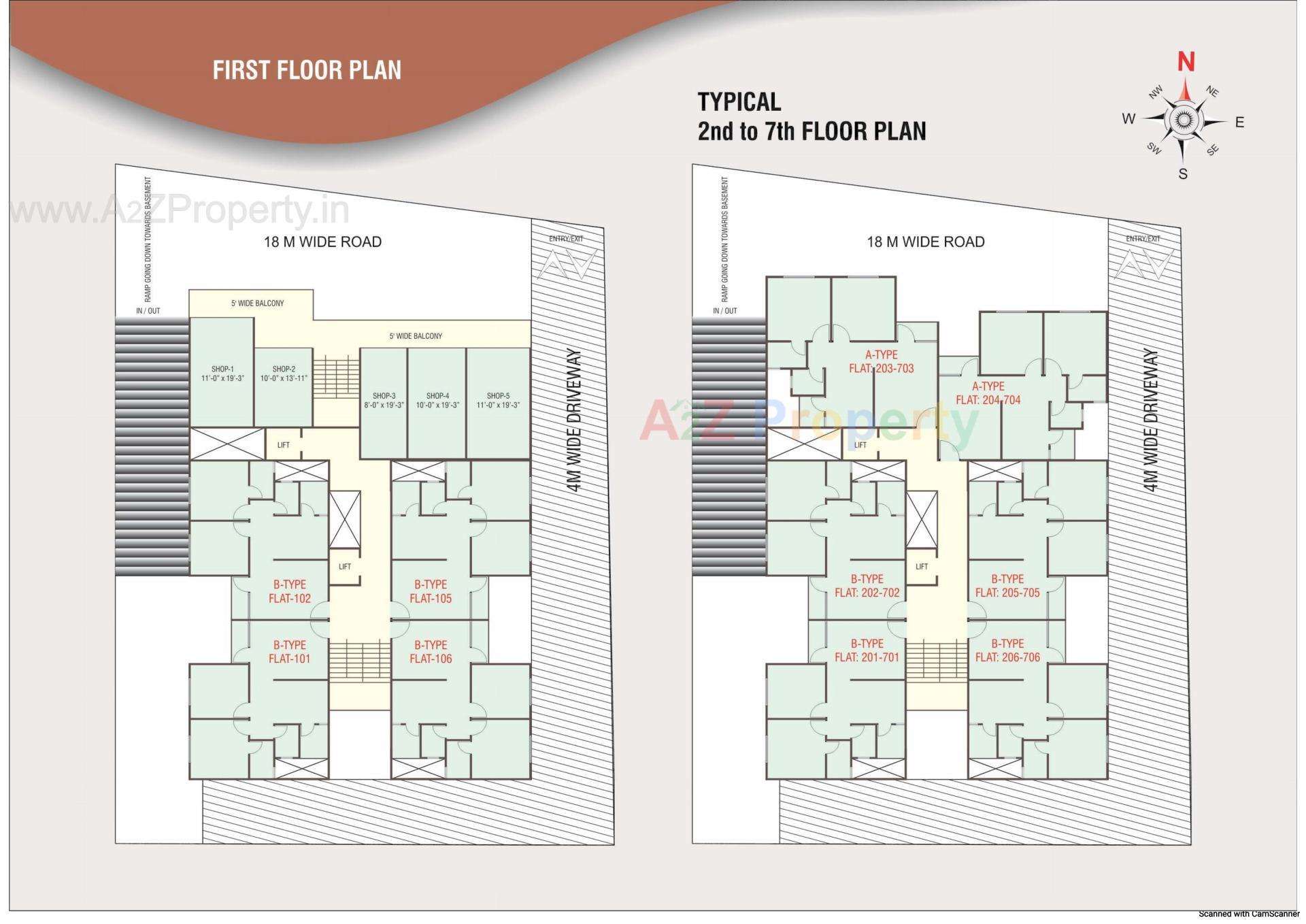 Layout of real estate project Om Residency located at Gotri, Vadodara, Gujarat