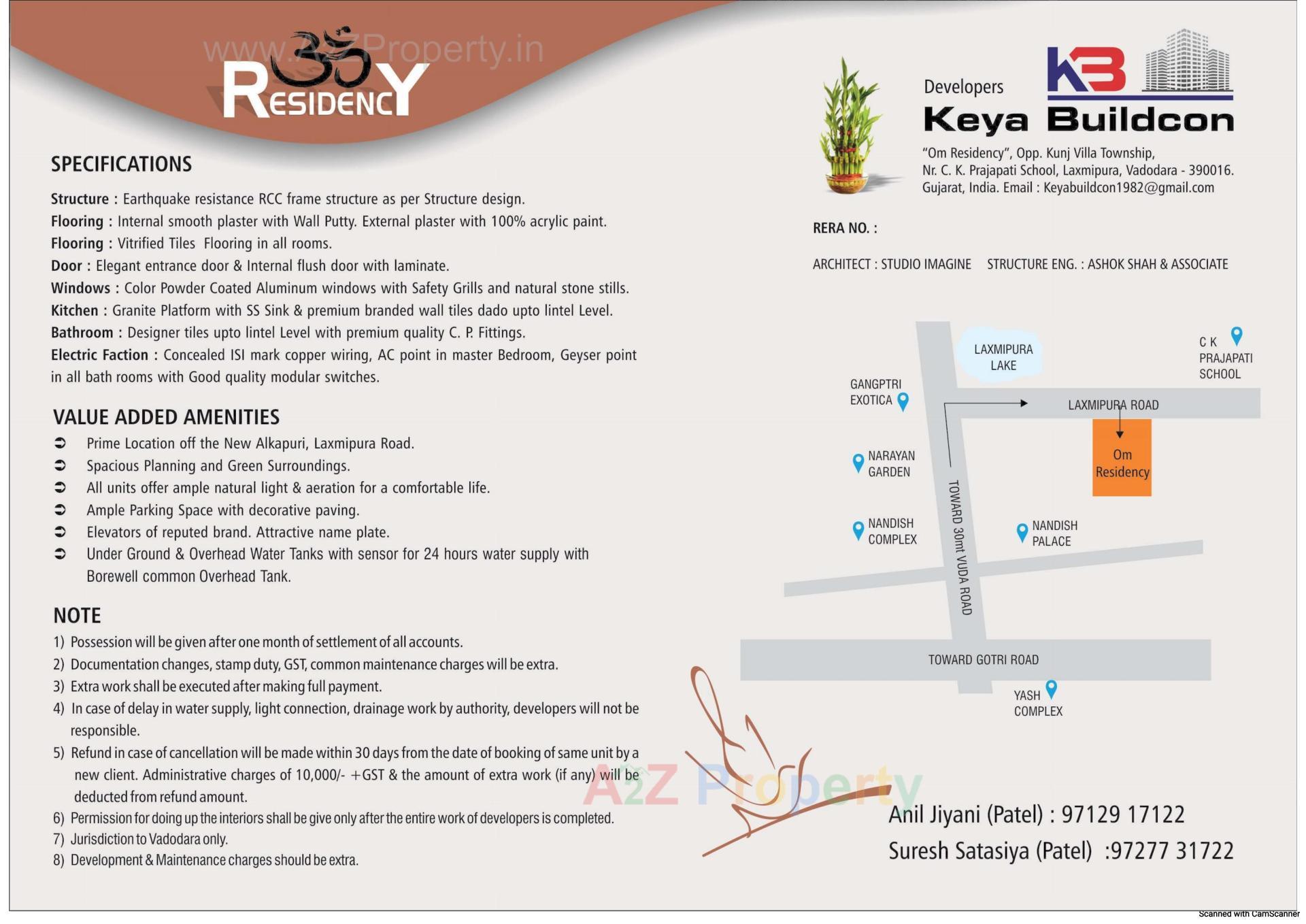  of real estate project Om Residency located at Gotri, Vadodara, Gujarat