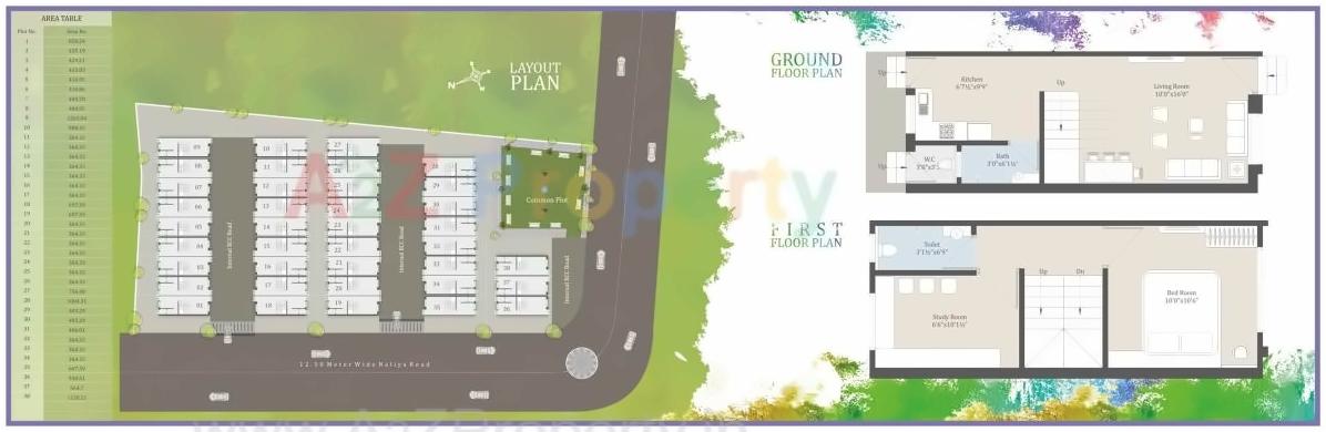 Layout of real estate project Om Residency located at Vadodara, Vadodara, Gujarat