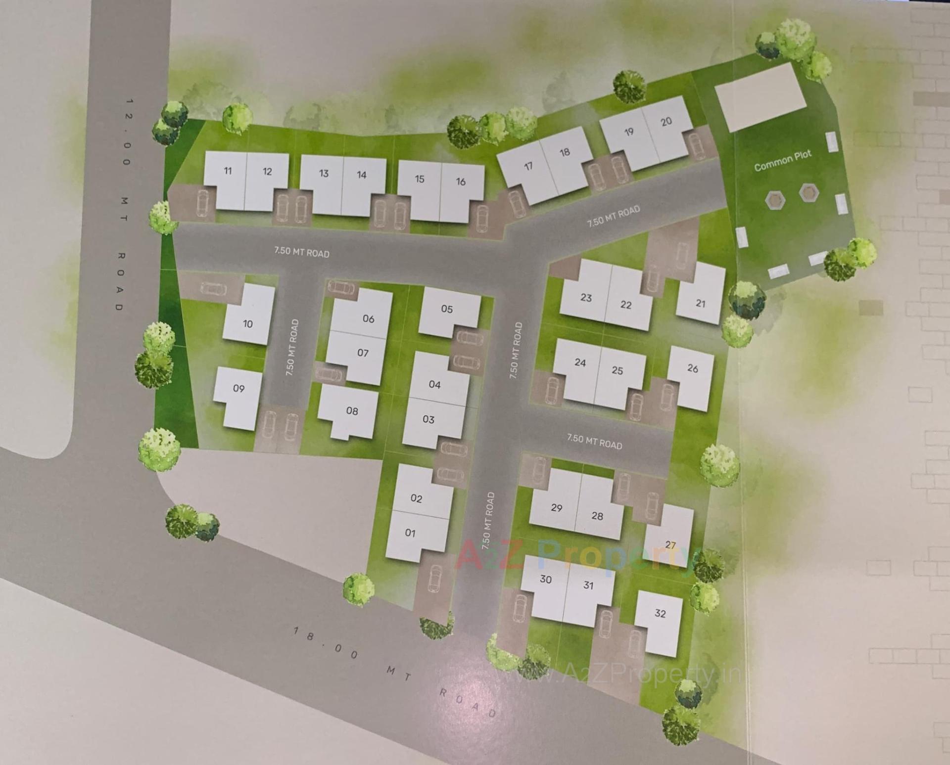 Layout of real estate project Om Tulip located at Vadodara, Vadodara, Gujarat