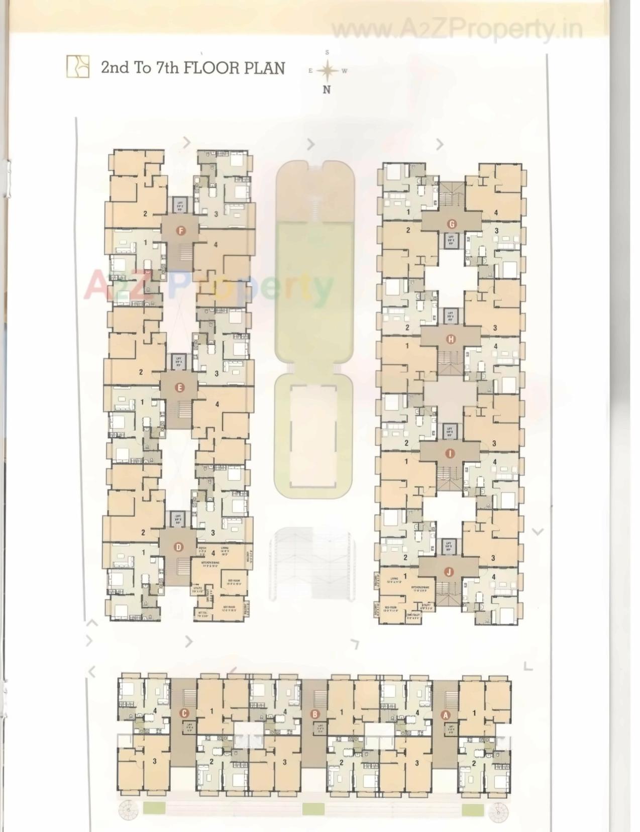 Layout of real estate project Omkaar Heights located at Jambuva, Vadodara, Gujarat