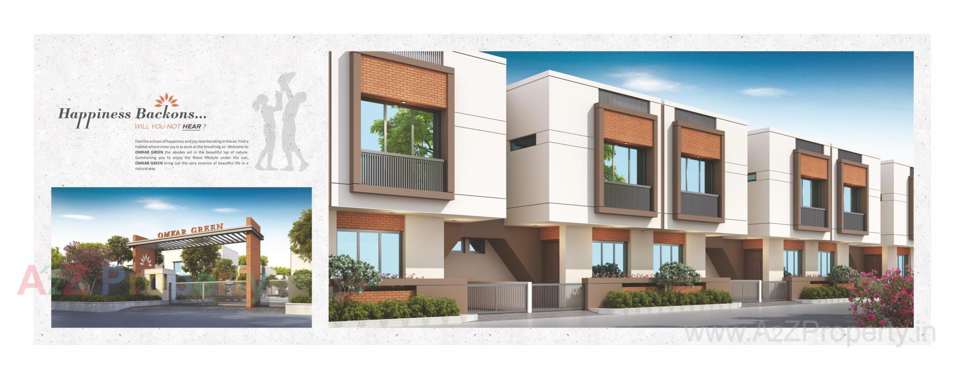 3D Elevation of real estate project Omkar Green located at Koyali, Vadodara, Gujarat