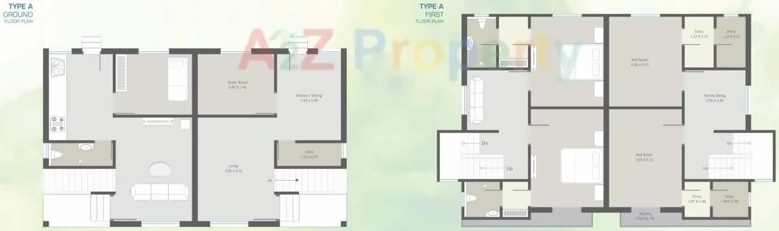 Layout of real estate project Omkar Homes located at Jambuva, Vadodara, Gujarat