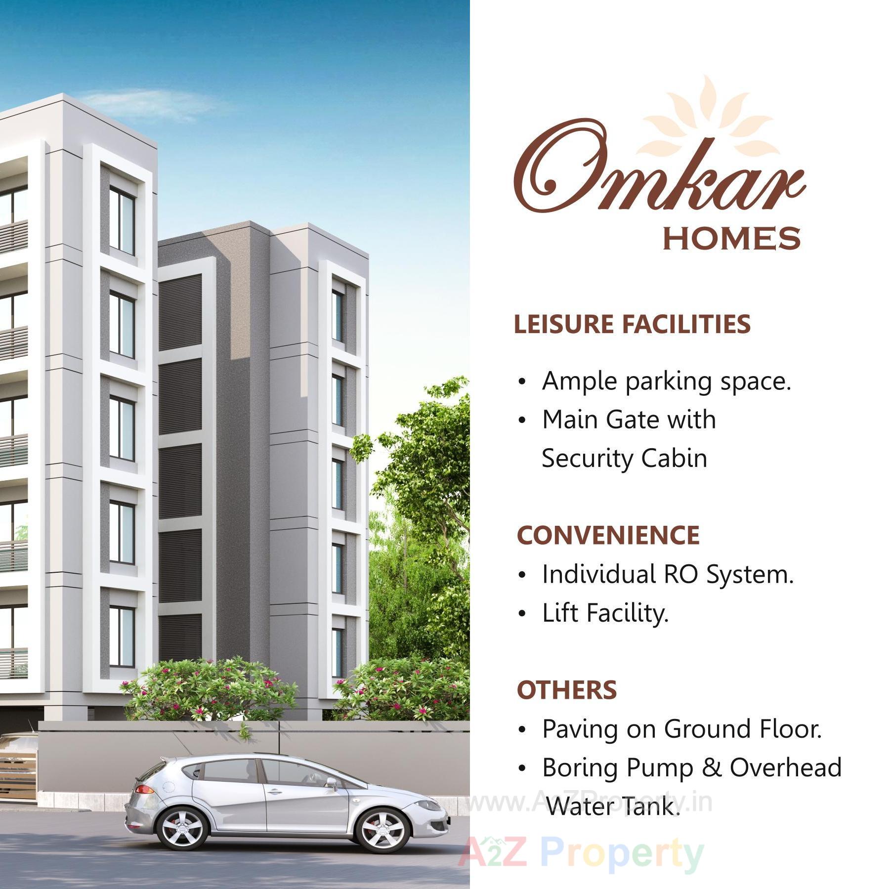 3D Elevation of real estate project Omkar Homes located at Vadodara, Vadodara, Gujarat