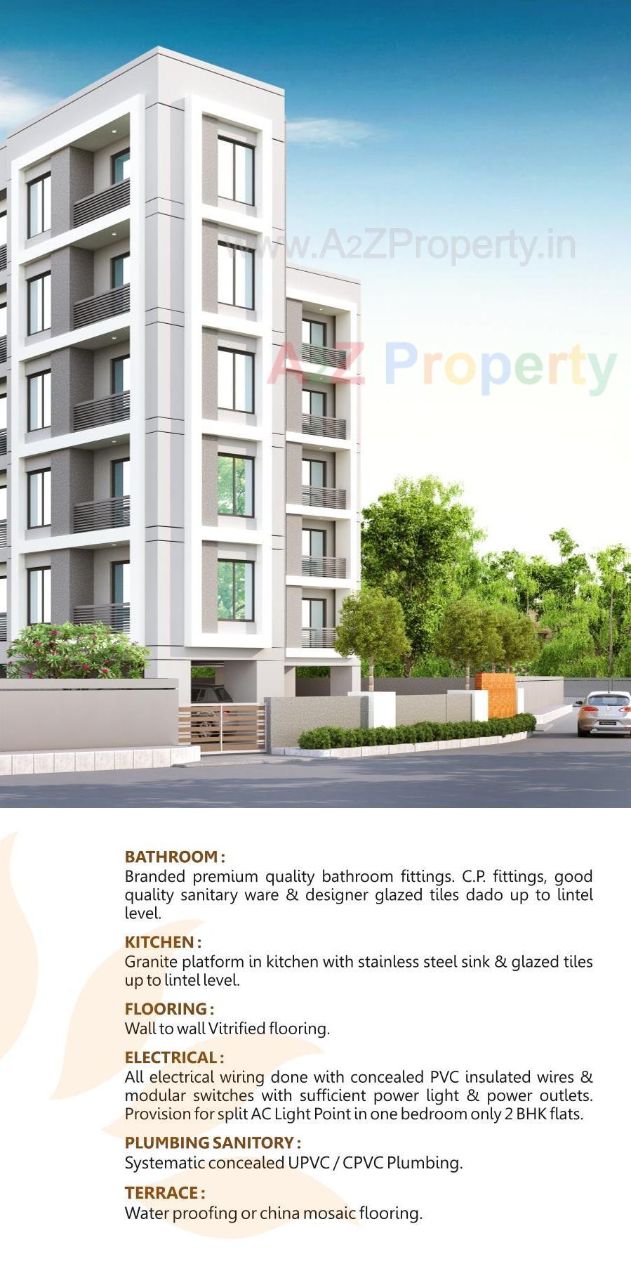 3D Elevation of real estate project Omkar Homes located at Vadodara, Vadodara, Gujarat