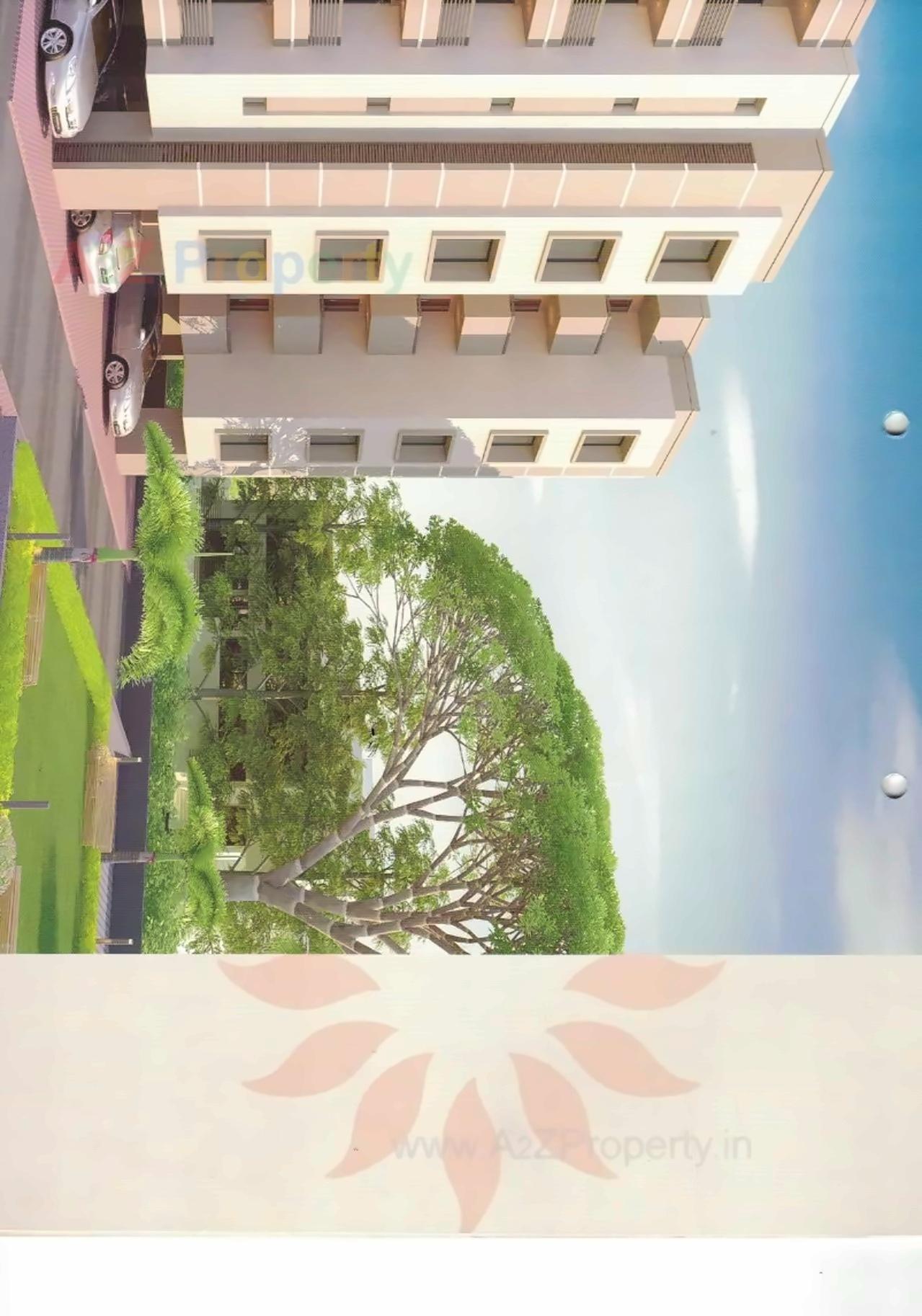 3D Elevation of real estate project Omkar Residency located at Koyli, Vadodara, Gujarat