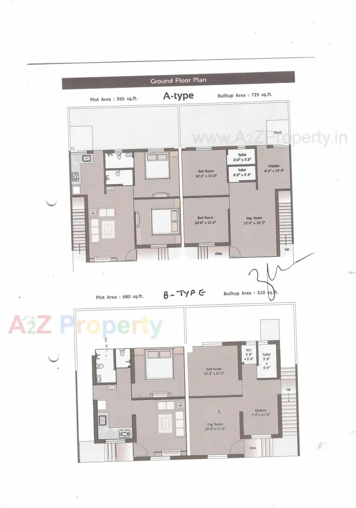 Layout of real estate project Omkar Tenaments located at Chapad, Vadodara, Gujarat
