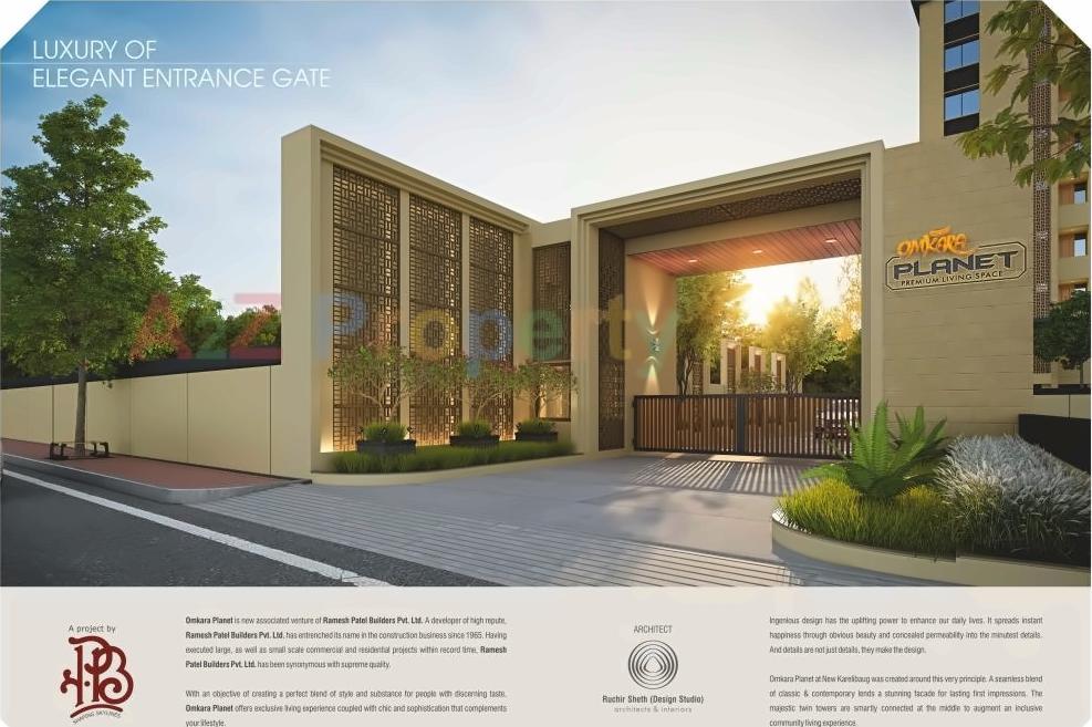 3D Elevation of real estate project Omkara Planet located at Sayajipura, Vadodara, Gujarat