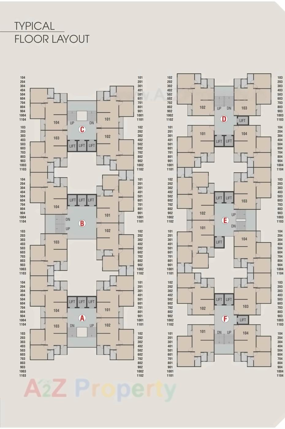 Layout of real estate project Omkara Planet located at Sayajipura, Vadodara, Gujarat